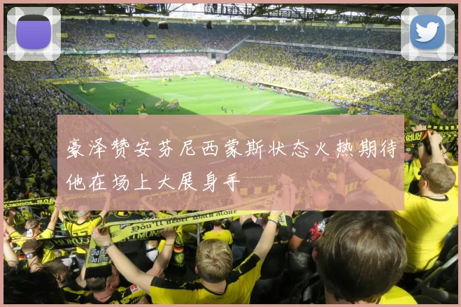 豪泽赞安芬尼西蒙斯状态火热期待他在场上大展身手